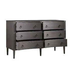 Thalia Concave Double Chest Of Drawers, Silver Oak -Best Furniture Shop XXCOD 024 SILVEROAK WB3