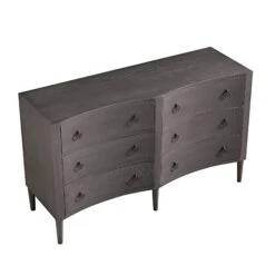 Thalia Concave Double Chest Of Drawers, Silver Oak -Best Furniture Shop XXCOD 024 SILVEROAK WB4