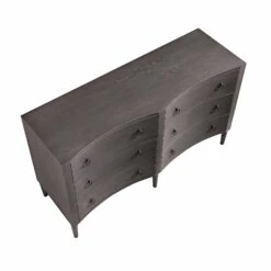 Thalia Concave Double Chest Of Drawers, Silver Oak -Best Furniture Shop XXCOD 024 SILVEROAK WB5
