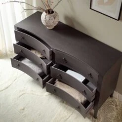 Thalia Concave Double Chest Of Drawers, Silver Oak -Best Furniture Shop XXCOD 024 SILVEROAK scene2