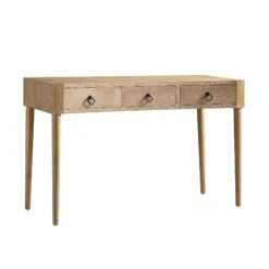 Thalia Concave Dressing Table, Natural -Best Furniture Shop XXDSK 022 NAT WB2