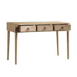 Thalia Concave Dressing Table, Natural -Best Furniture Shop XXDSK 022 NAT WB3