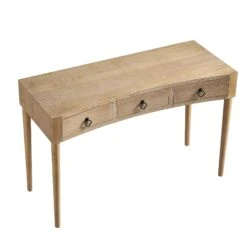 Thalia Concave Dressing Table, Natural -Best Furniture Shop XXDSK 022 NAT WB4