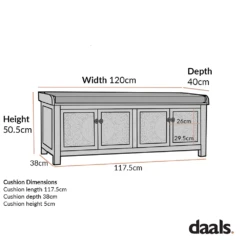 Chantilly Whitewashed Carved Storage Bench -Best Furniture Shop XXNS 016 WHITEWASH 1