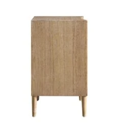 Thalia Concave 3 Drawer Bedside Table, Natural -Best Furniture Shop XXNS 021 NAT WB5
