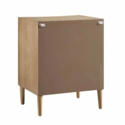Thalia Concave 3 Drawer Bedside Table, Natural -Best Furniture Shop XXNS 021 NAT WB6