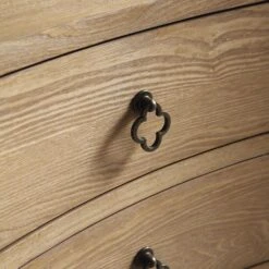 Thalia Concave 3 Drawer Bedside Table, Natural -Best Furniture Shop XXNS 021 NAT detail2