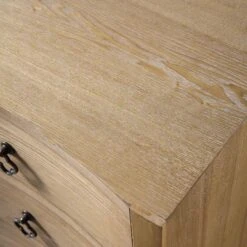 Thalia Concave 3 Drawer Bedside Table, Natural -Best Furniture Shop XXNS 021 NAT detail4