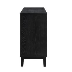 Bianca Chip Carved 2-Door 3-Drawer Sideboard, Antique Bronze & Black 22 Bianca Chip Carved 2-Door 3-Drawer Sideboard, Antique Bronze & Black -Best Furniture Shop XXSB 006 GOLD BLACK WB5