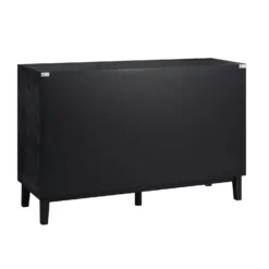 Bianca Chip Carved 2-Door 3-Drawer Sideboard, Antique Bronze & Black 23 Bianca Chip Carved 2-Door 3-Drawer Sideboard, Antique Bronze & Black -Best Furniture Shop XXSB 006 GOLD BLACK WB6