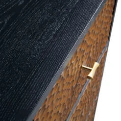 Bianca Chip Carved 2-Door 3-Drawer Sideboard, Antique Bronze & Black 27 Bianca Chip Carved 2-Door 3-Drawer Sideboard, Antique Bronze & Black -Best Furniture Shop XXSB 006 GOLD BLACK detail4