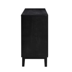 Bianca Chip Carved 3 Door Sideboard, Antique Bronze & Black 19 Bianca Chip Carved 3 Door Sideboard, Antique Bronze & Black -Best Furniture Shop XXSB 009 GOLD BLACK WB5