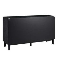 Bianca Chip Carved 3 Door Sideboard, Antique Bronze & Black 20 Bianca Chip Carved 3 Door Sideboard, Antique Bronze & Black -Best Furniture Shop XXSB 009 GOLD BLACK WB6