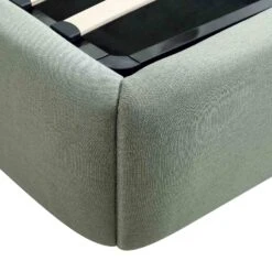 Constance Winged Headboard Ottoman Storage Bed, Olive Linen -Best Furniture Shop ZD 2182 OLIVE LIN detail3
