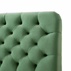 Leamington Deep-Buttoned Upholstered Bed, Meadow Green Velvet -Best Furniture Shop ZX 1063 CUCU VEL detail2
