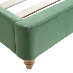 Leamington Deep-Buttoned Upholstered Bed, Meadow Green Velvet -Best Furniture Shop ZX 1063 CUCU VEL detail3