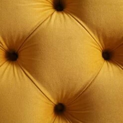 Leamington Deep-Buttoned Upholstered Bed, Turmeric Yellow Velvet 26 Leamington Deep-Buttoned Upholstered Bed, Turmeric Yellow Velvet -Best Furniture Shop ZX 1063 MUST VEL detail4