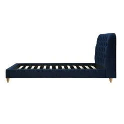 Leamington Deep-Buttoned Upholstered Bed, Midnight Blue Velvet 22 Leamington Deep-Buttoned Upholstered Bed, Midnight Blue Velvet -Best Furniture Shop ZX 1063 NAVY VEL WB4