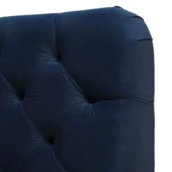Leamington Deep-Buttoned Upholstered Bed, Midnight Blue Velvet 25 Leamington Deep-Buttoned Upholstered Bed, Midnight Blue Velvet -Best Furniture Shop ZX 1063 NAVY VEL detail2
