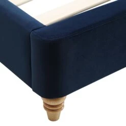 Leamington Deep-Buttoned Upholstered Bed, Midnight Blue Velvet 27 Leamington Deep-Buttoned Upholstered Bed, Midnight Blue Velvet -Best Furniture Shop ZX 1063 NAVY VEL detail3
