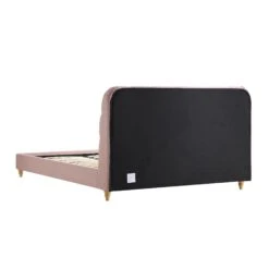 Leamington Deep-Buttoned Upholstered Bed, Rosewater Pink Fabric -Best Furniture Shop ZX 1063 PALEPINK FAB WB5