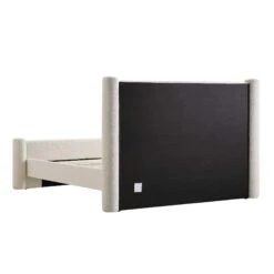 Galerie Beige Boucle Pillar Upholstered Bed -Best Furniture Shop ZX 2180 BEIGE BOUCLE D WB5