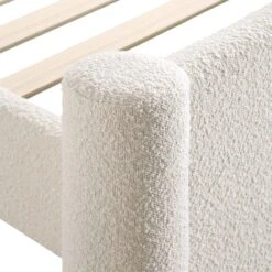 Galerie Beige Boucle Pillar Upholstered Bed -Best Furniture Shop ZX 2180 BEIGE BOUCLE D detail4