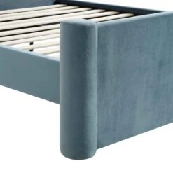 Galerie Misty Blue Velvet Pillar Upholstered Bed -Best Furniture Shop ZX 2180 BLUEGREY VEL detail3