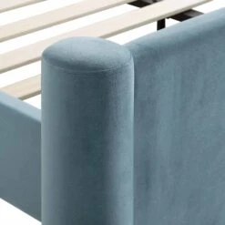 Galerie Misty Blue Velvet Pillar Upholstered Bed -Best Furniture Shop ZX 2180 BLUEGREY VEL detail4