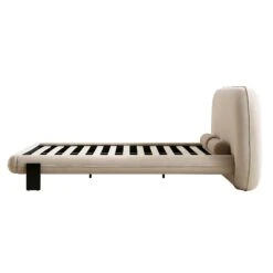 Elystan Oval Headboard Upholstered Bed, Warm Beige Fabric 28 Elystan Oval Headboard Upholstered Bed, Warm Beige Fabric -Best Furniture Shop ZX 2181 BEIGE FAB WB4