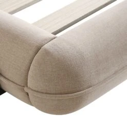 Elystan Oval Headboard Upholstered Bed, Warm Beige Fabric 24 Elystan Oval Headboard Upholstered Bed, Warm Beige Fabric -Best Furniture Shop ZX 2181 BEIGE FAB detail2