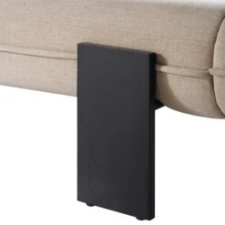 Elystan Oval Headboard Upholstered Bed, Warm Beige Fabric 25 Elystan Oval Headboard Upholstered Bed, Warm Beige Fabric -Best Furniture Shop ZX 2181 BEIGE FAB detail3