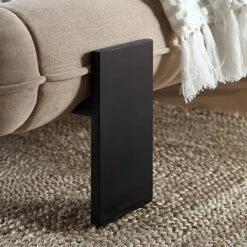 Elystan Oval Headboard Upholstered Bed, Warm Beige Fabric 19 Elystan Oval Headboard Upholstered Bed, Warm Beige Fabric -Best Furniture Shop ZX 2181 BEIGE FAB scene4