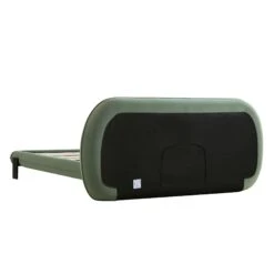 Elystan Oval Headboard Upholstered Bed, Olive Green Fabric -Best Furniture Shop ZX 2181 GREEN FAB WB5