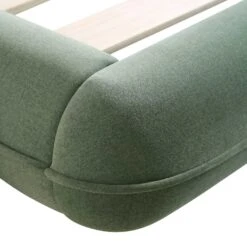 Elystan Oval Headboard Upholstered Bed, Olive Green Fabric -Best Furniture Shop ZX 2181 GREEN FAB detail2