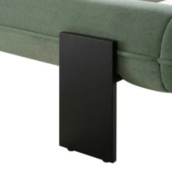 Elystan Oval Headboard Upholstered Bed, Olive Green Fabric -Best Furniture Shop ZX 2181 GREEN FAB detail3