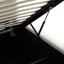 Constance Winged Headboard Ottoman Storage Bed, Beige Linen -Best Furniture Shop ZX 2182 BEIGE LIN detail2