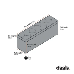 Leamington Deep-Buttoned Ottoman Storage Bench, Meadow Green Velvet 15 Leamington Deep-Buttoned Ottoman Storage Bench, Meadow Green Velvet -Best Furniture Shop ZX 2183