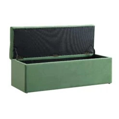 Leamington Deep-Buttoned Ottoman Storage Bench, Meadow Green Velvet 18 Leamington Deep-Buttoned Ottoman Storage Bench, Meadow Green Velvet -Best Furniture Shop ZX 2183 CUCU VEL WB3