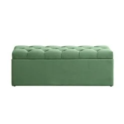 Leamington Deep-Buttoned Ottoman Storage Bench, Meadow Green Velvet 14 Leamington Deep-Buttoned Ottoman Storage Bench, Meadow Green Velvet -Best Furniture Shop ZX 2183 CUCU VEL WB4