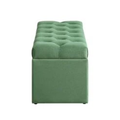 Leamington Deep-Buttoned Ottoman Storage Bench, Meadow Green Velvet 19 Leamington Deep-Buttoned Ottoman Storage Bench, Meadow Green Velvet -Best Furniture Shop ZX 2183 CUCU VEL WB5