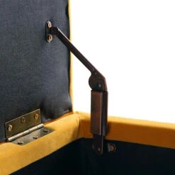 Leamington Deep-Buttoned Ottoman Storage Bench, Turmeric Yellow Velvet 21 Leamington Deep-Buttoned Ottoman Storage Bench, Turmeric Yellow Velvet -Best Furniture Shop ZX 2183 MUST VEL detail2