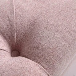 Leamington Deep-Buttoned Ottoman Storage Bench, Rosewater Pink Fabric -Best Furniture Shop ZX 2183 PALEPINK FAB detail1