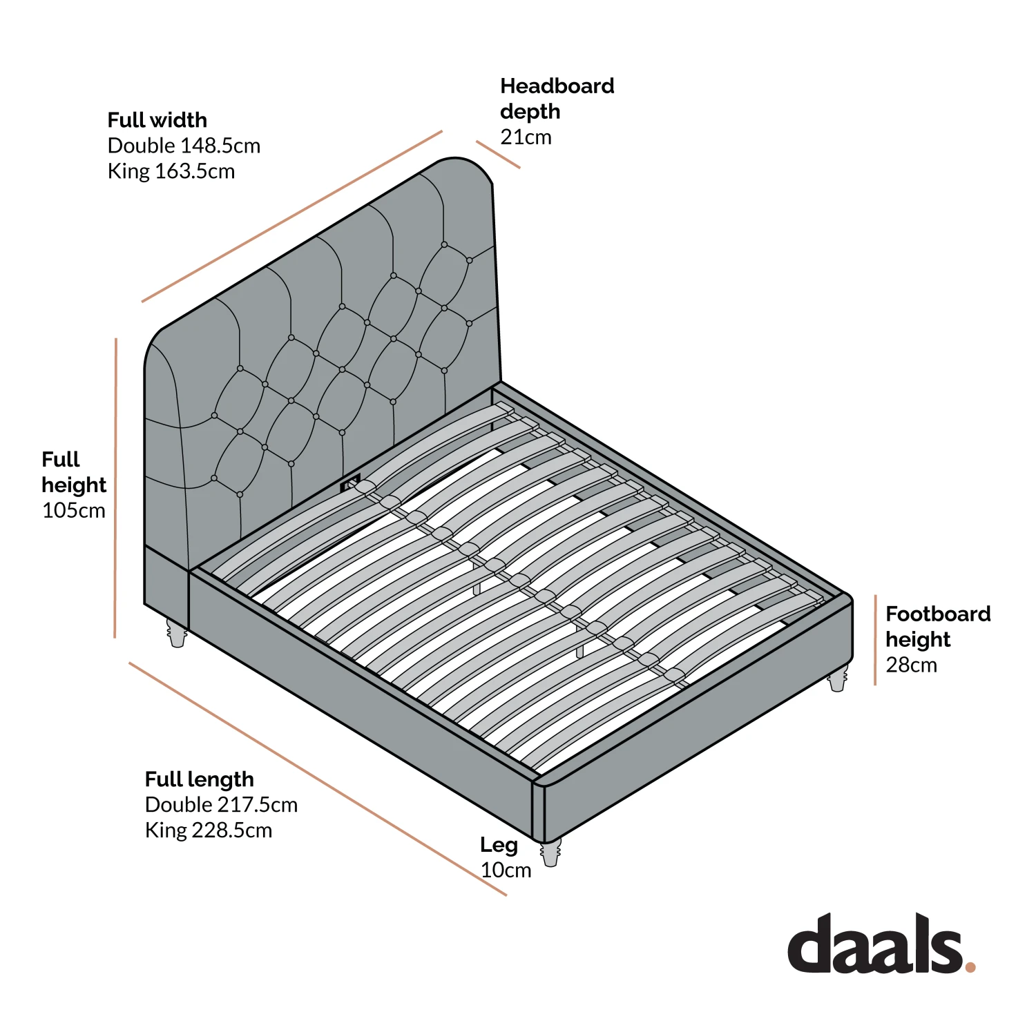 Leamington Deep-Buttoned Upholstered Bed, Midnight Blue Velvet 5 Leamington Deep-Buttoned Upholstered Bed, Midnight Blue Velvet - Image 5