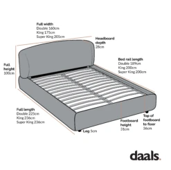 Constance Winged Headboard Ottoman Storage Bed, Beige Linen -Best Furniture Shop ZX Beds ZX 2182